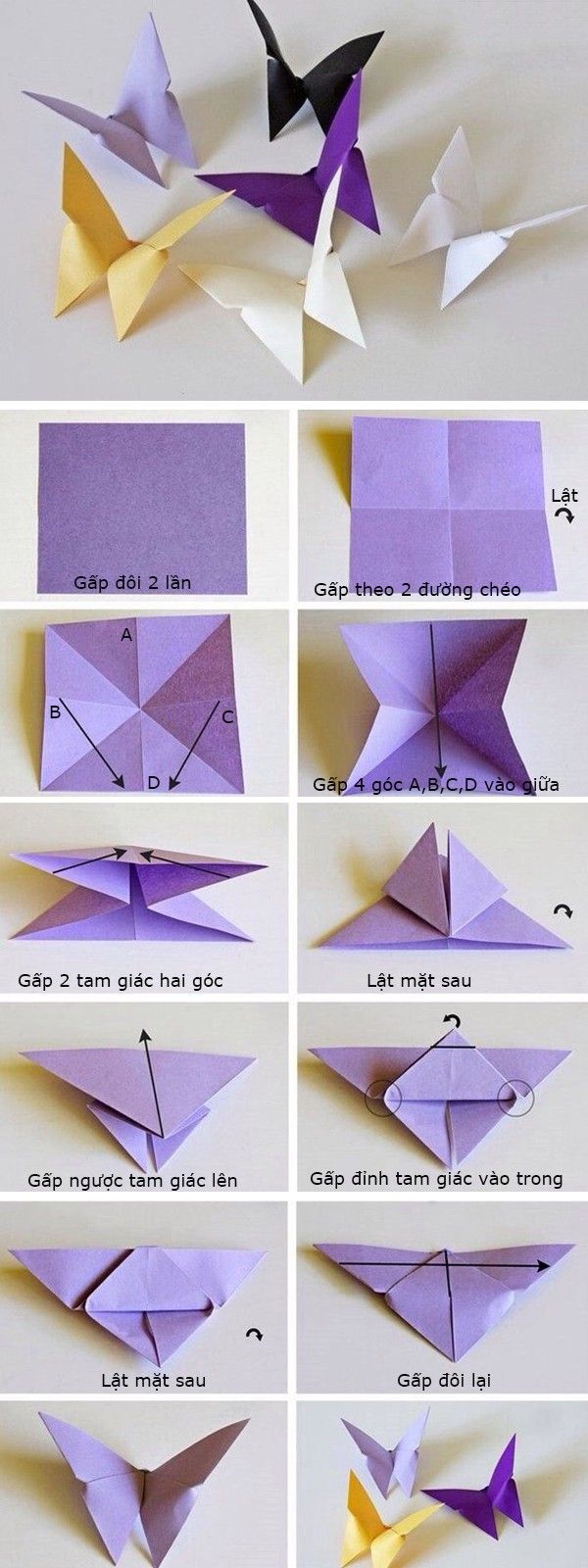 101' các cách gấp origami giải tỏa sau giờ học | Manualidades ...