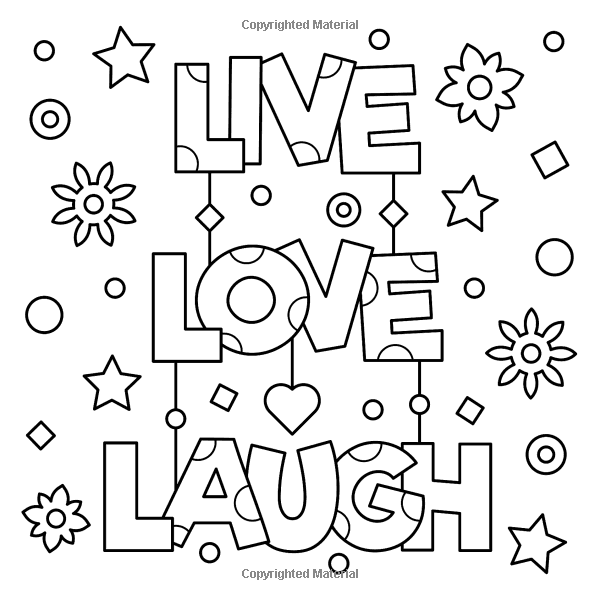 Inspiring Words Coloring Pages Coloring Pages