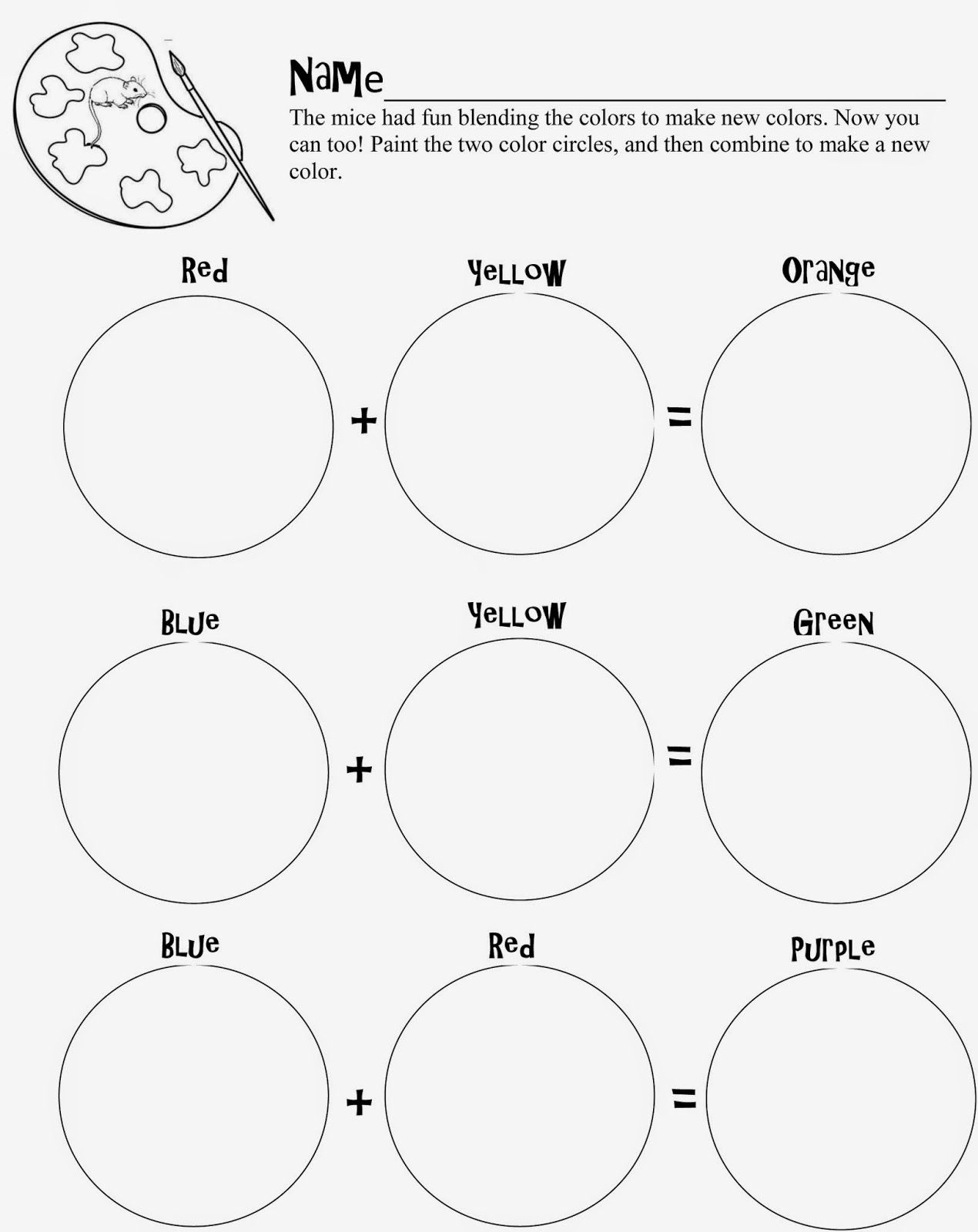 Art Activities For Kindergarten Worksheets