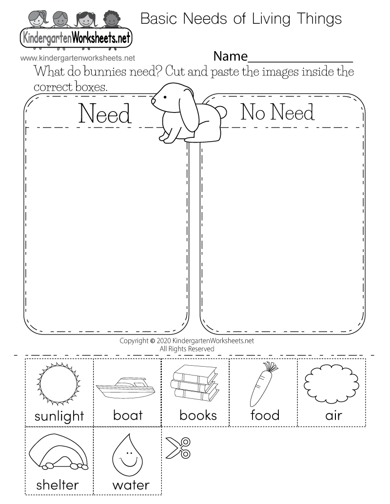 Living Things Activity For Kindergarten