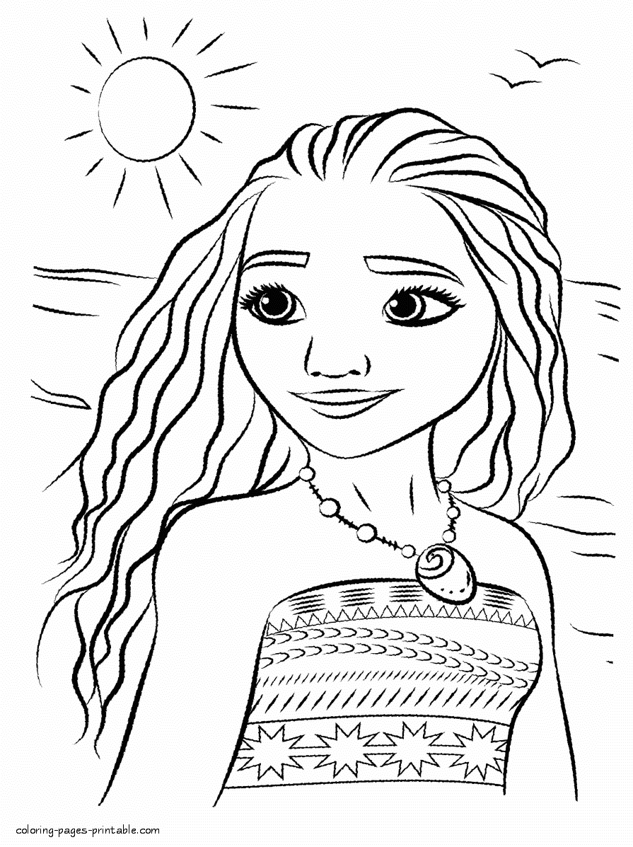 Moana Free Printable Coloring Pages - Free Printable Templates