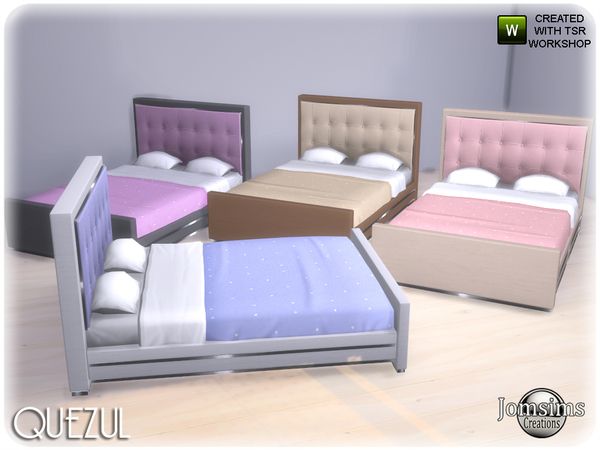 jomsims' quezul bedroom bed | Sims 4 beds, Sims 4 bedroom, Sims 4 cc ...