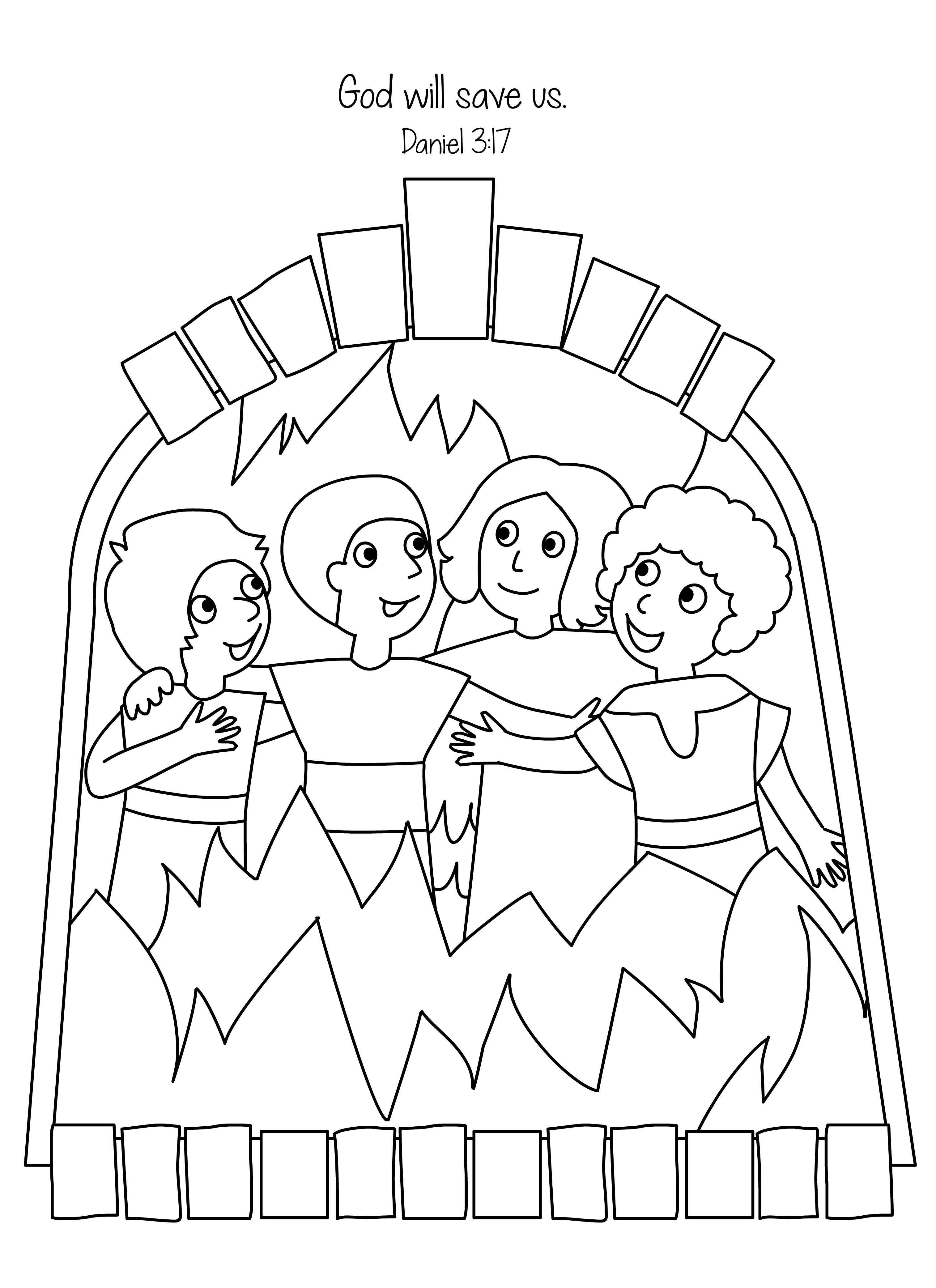 Free Printable Shadrach Meshach And Abednego Coloring Pages