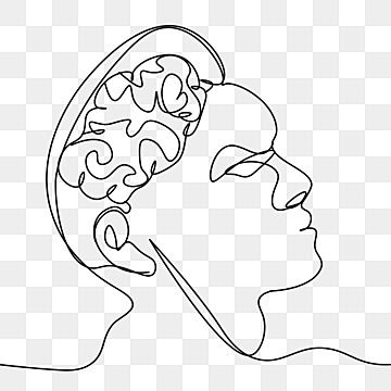 Brain Drawing, Line Drawing, Human Head, Human Brain, Vector Icons ...