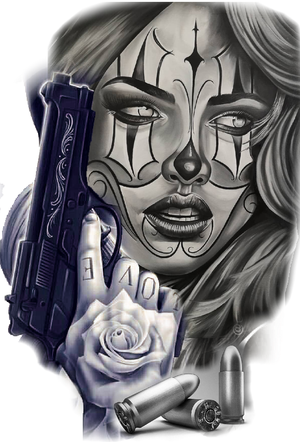 Chicanas Tattoo, Clown Tattoo, Dark Art Tattoo, Tatoo Art, Chicano ...