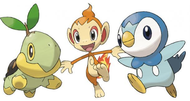 Pokemon - Generacion IV - Turtwig, Chimchar y Piplup. Pokemon Go, Water ...