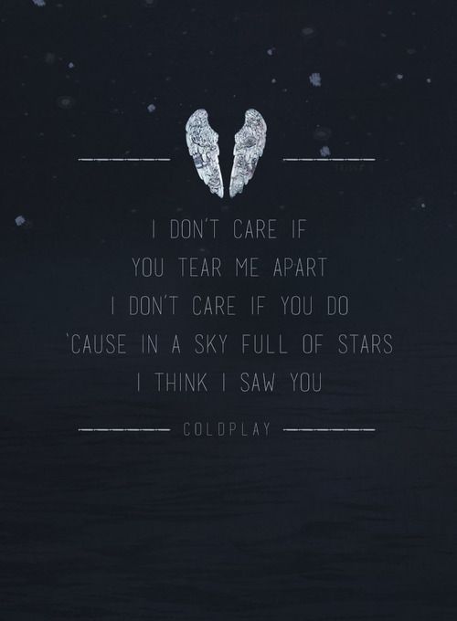 Coldplay Sky Full Of Stars Lyrics