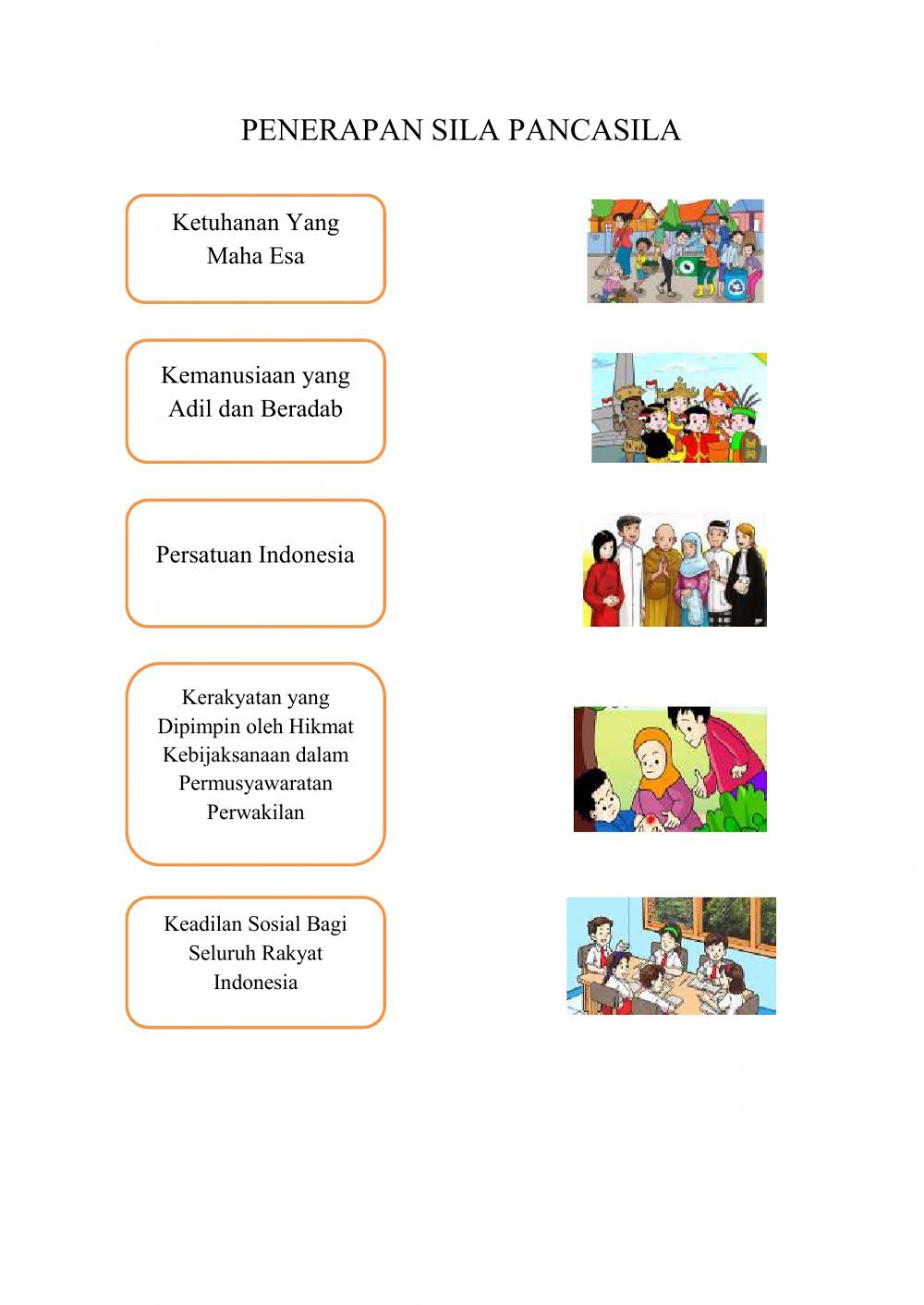 Pancasila worksheet for Kelas 2 | Microsoft office word, Worksheets ...