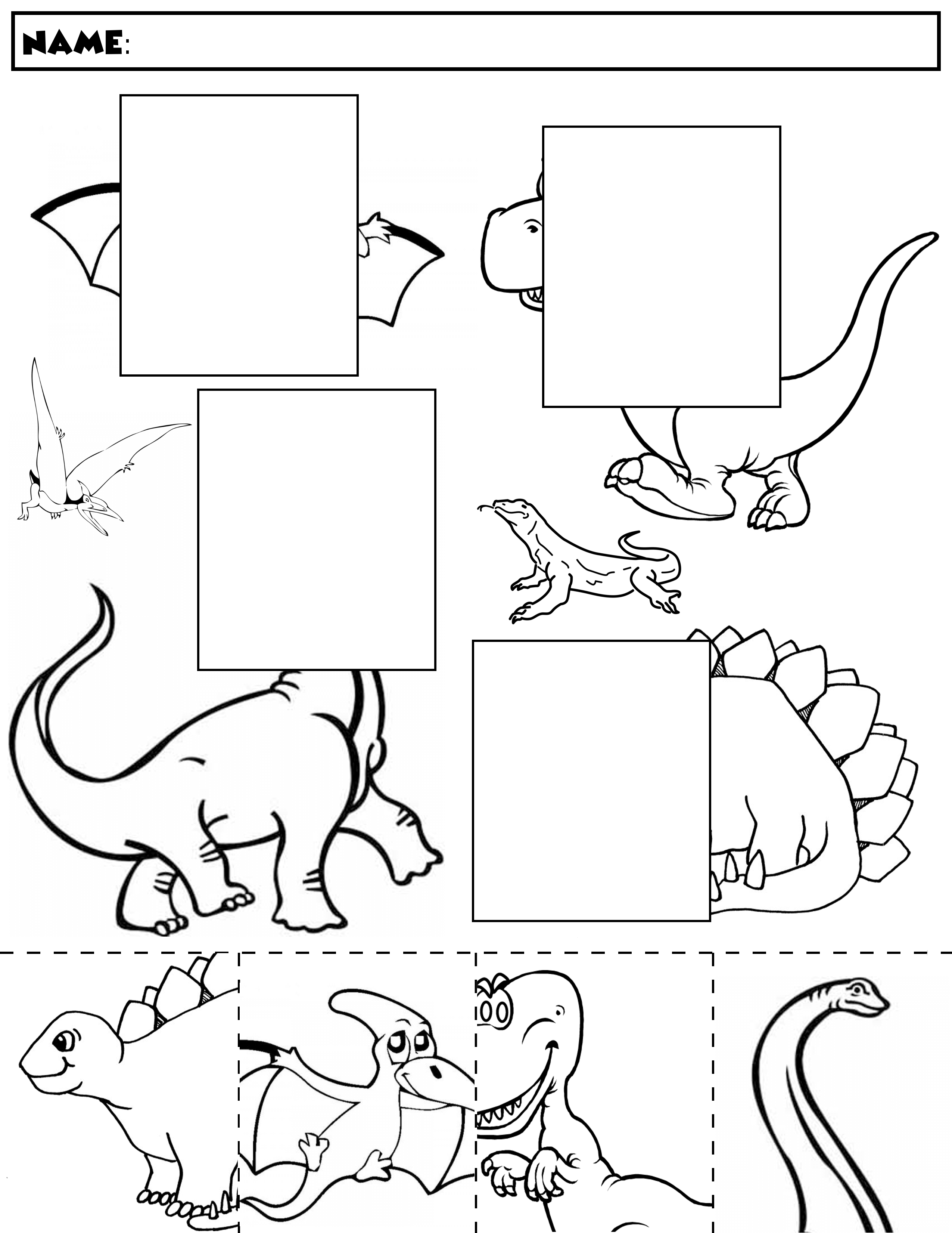 Dinosaur Matching Worksheet