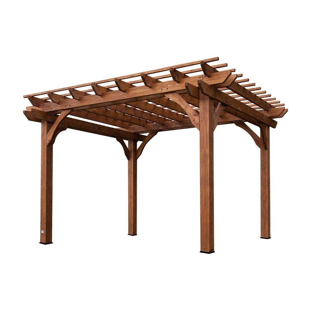 Backyard Discovery 10 ft. x 12 ft. Cedar Pergola | Ready for assembly ...