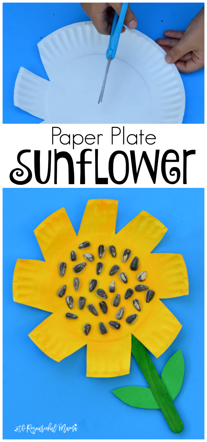 Paper Plate Sunflower Craft | Sunflower crafts, Kindergarten crafts, Crafts