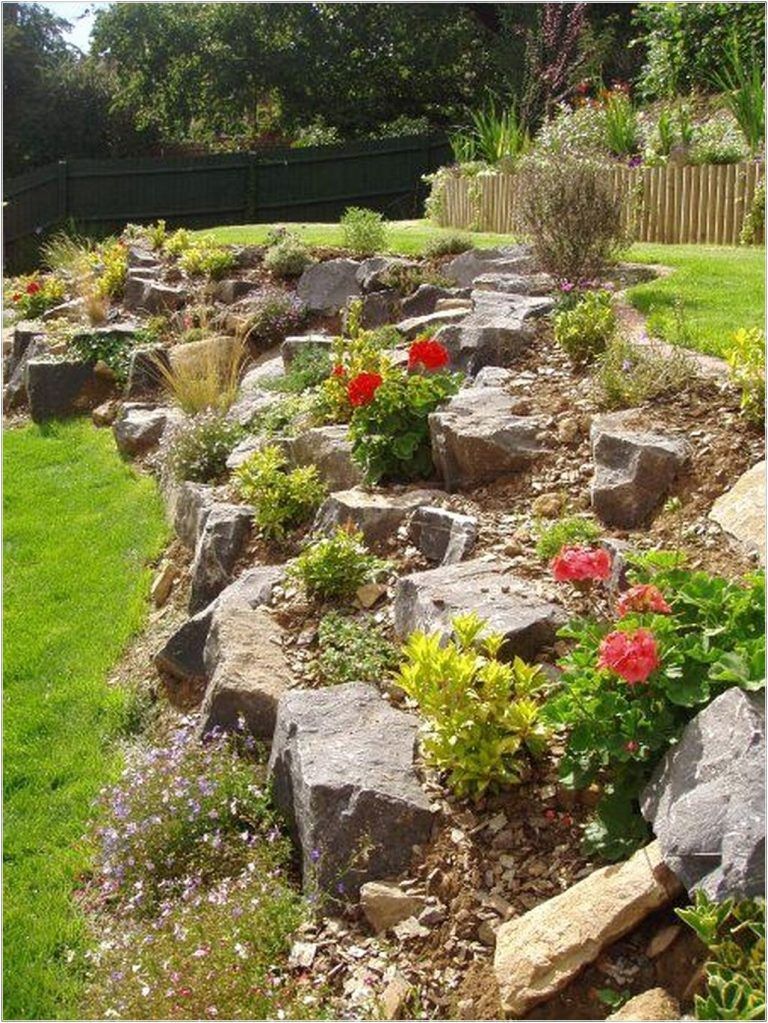 The Beautiful Front Yard Rock Garden Ideas Page 28 of 35 Sloped