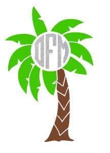 Download Png Clipart Clip Art Palm Tree And Sandals Monogram