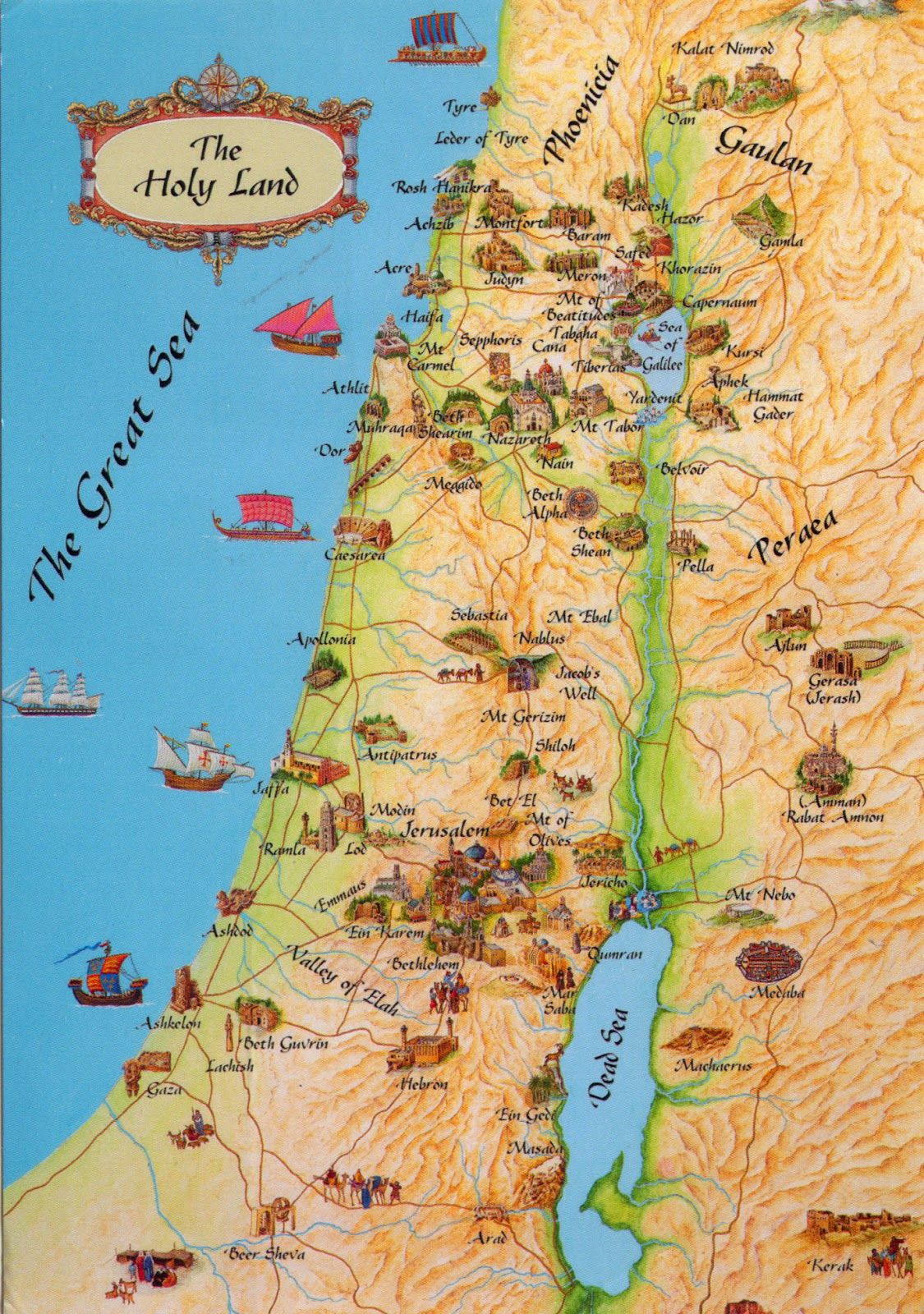 The map of the Holy Land Israel History, Jewish History, Ancient Israel ...