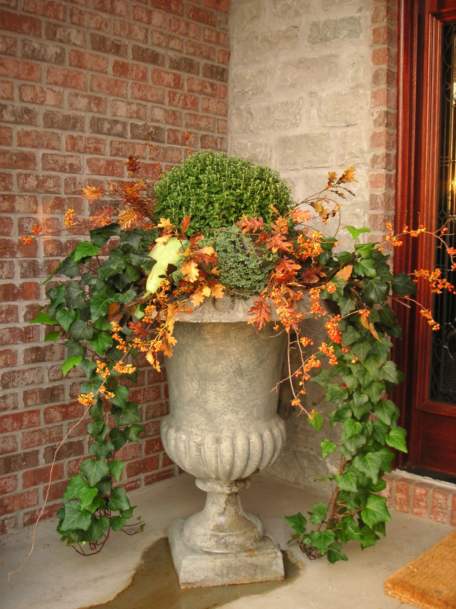 Fall Urn Fall Container Gardens, Fall Containers, Container Gardening ...