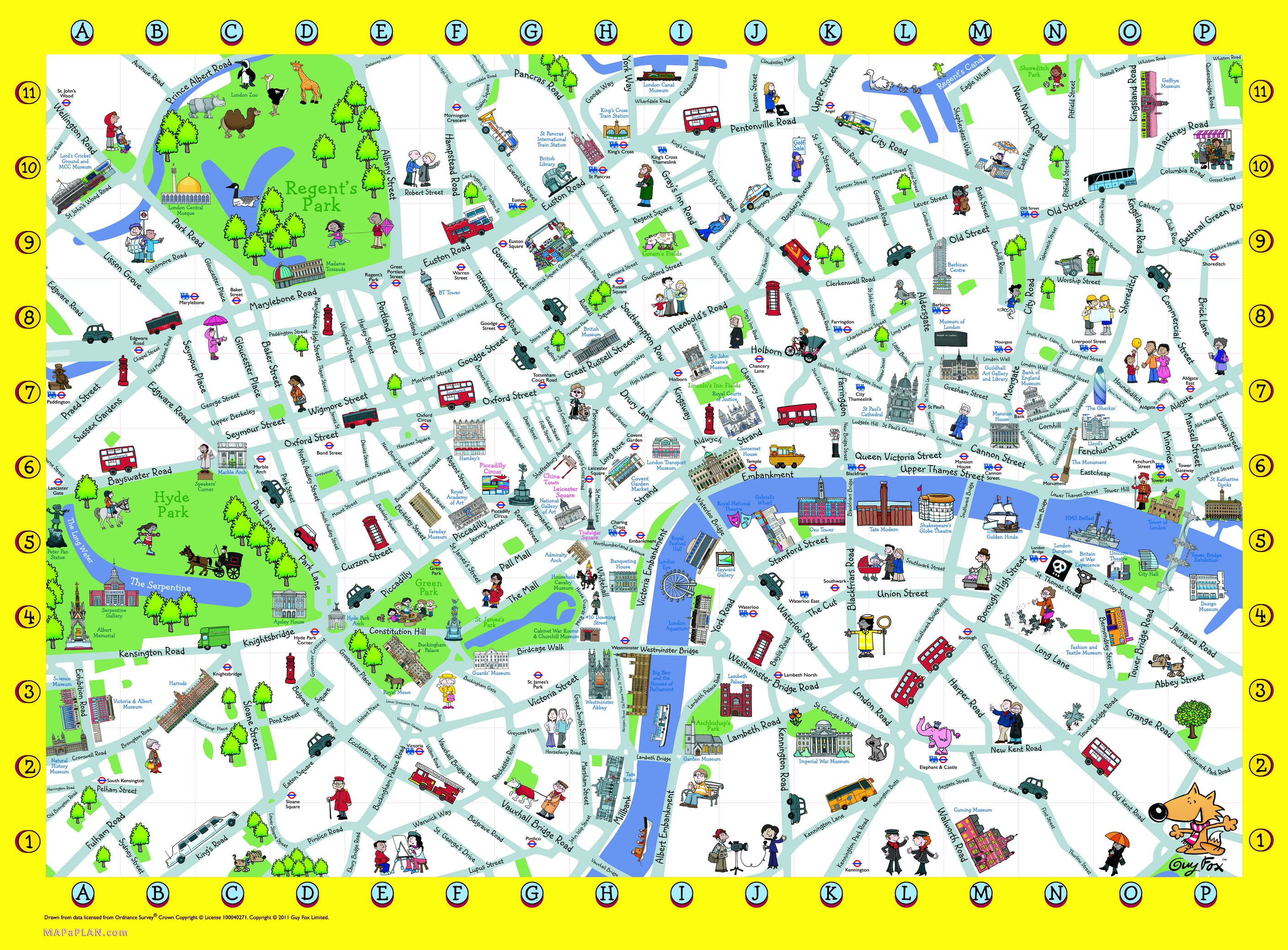 Printable Tourist Map Of London