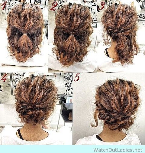 Got Curly Hair And Don T Know How To Style Them Having Curls Is So Much Fun When You Style Them Properly Try A L Hair Styles Short Hair Updo Simple Prom