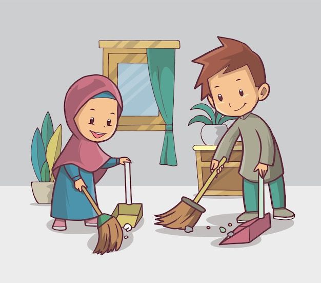 Premium Vector | Romantic muslim couple in 2024 | Islamic cartoon ...