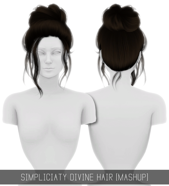 Sims 4 CC's - The Best: DIVINE HAIR (MASHUP) by simpliciaty | Sims hair ...