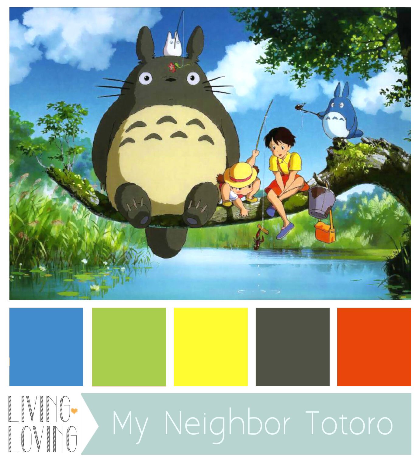 totoro colors | COLOR PALETTE: MY NEIGHBOR TOTORO | Living Loving ...