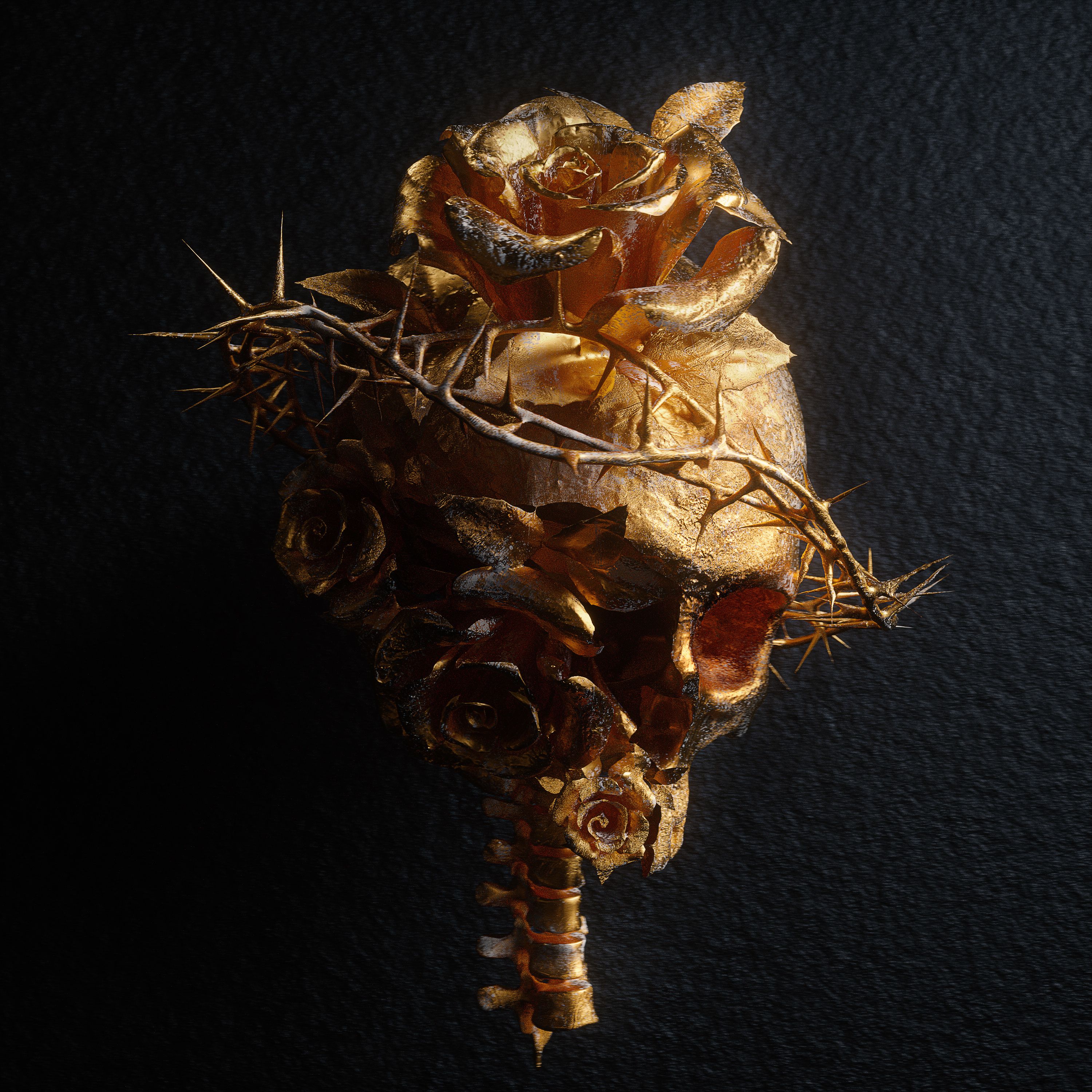 Memento Mori II † on Behance | Black and gold aesthetic, Gold aesthetic ...