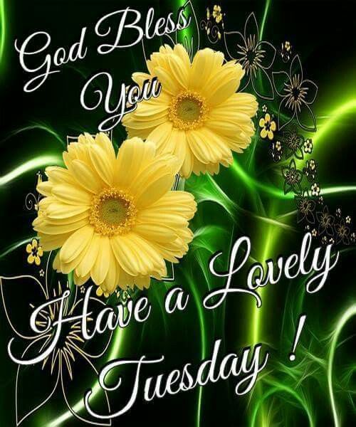 God bless you. Have a Lovely Tuesday. Tuesday Quotes Good Morning, Good ...