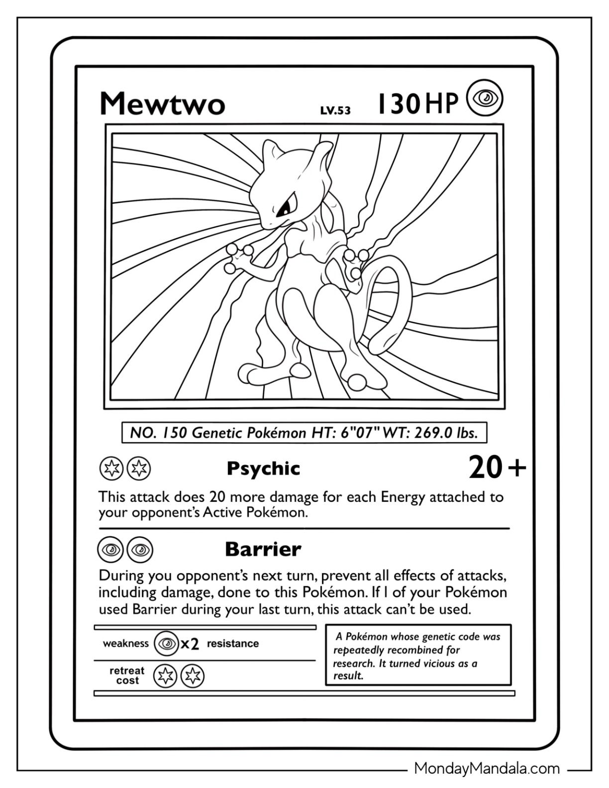 20 mewtwo coloring pages free pdf printables – Artofit