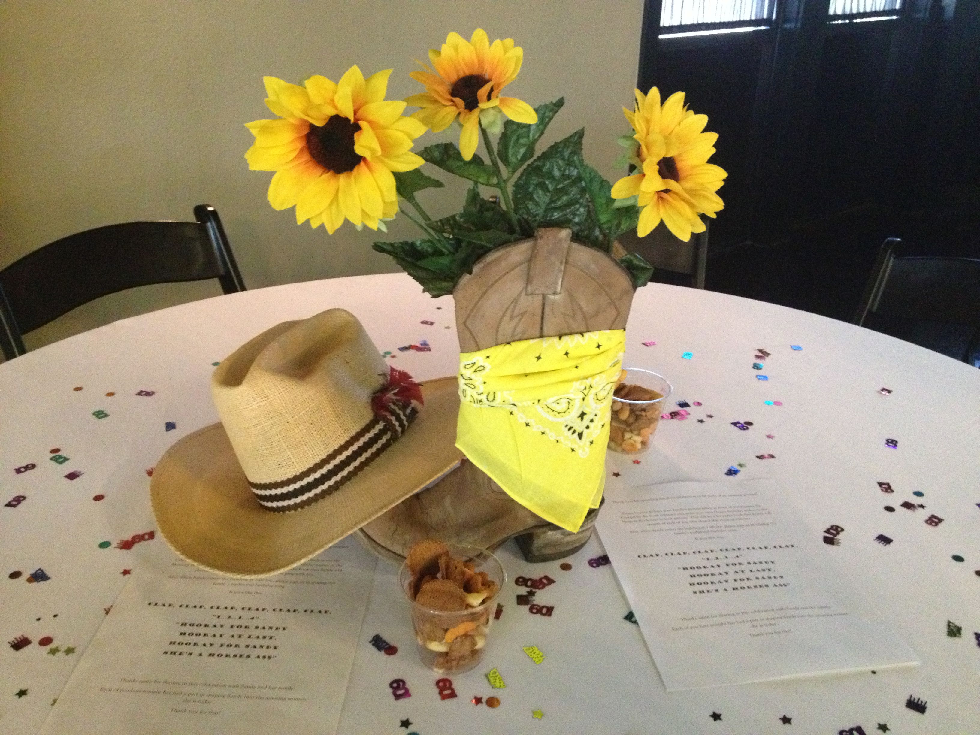 Pin by Jessica Irons on Party ideas | Cowboy hat centerpiece, Cowboy ...