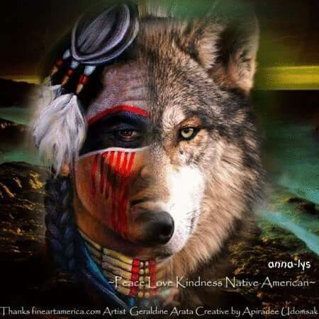 Native wolf (With images) | Native american art, American indian art ...