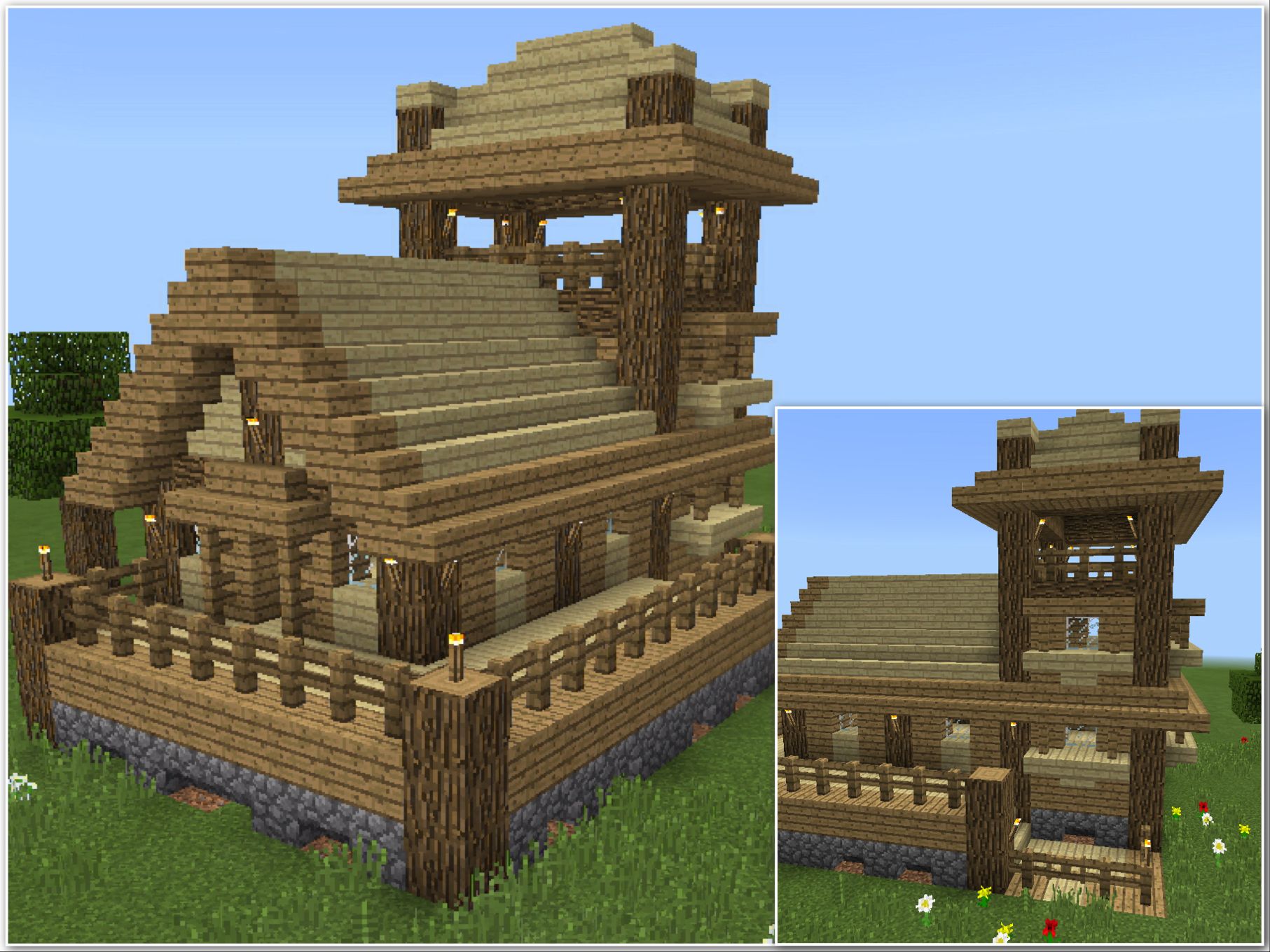 Cobble And Wood House Minecraft