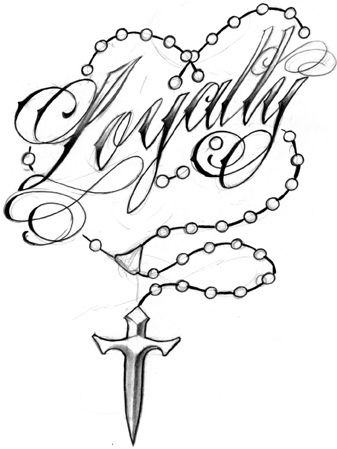 Loyalty  tattoo letter scetch download