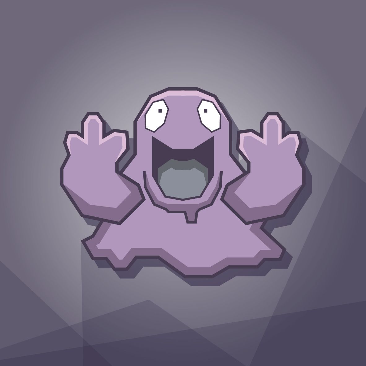 088 - Grimer ((pokemon vector geometric)) - - Artist : @frank_panti - # ...