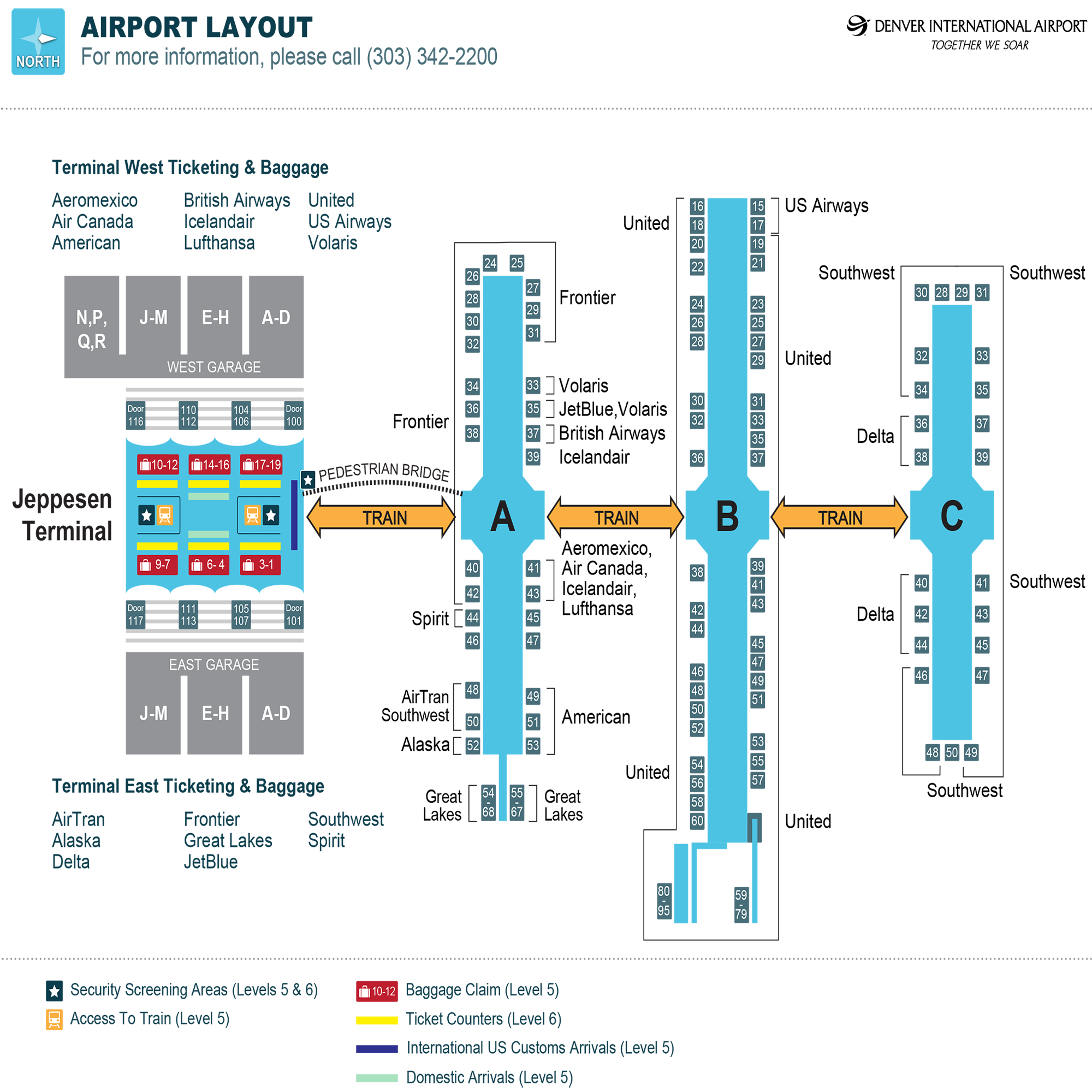 denver international airport map - Google Search | Denver airport ...