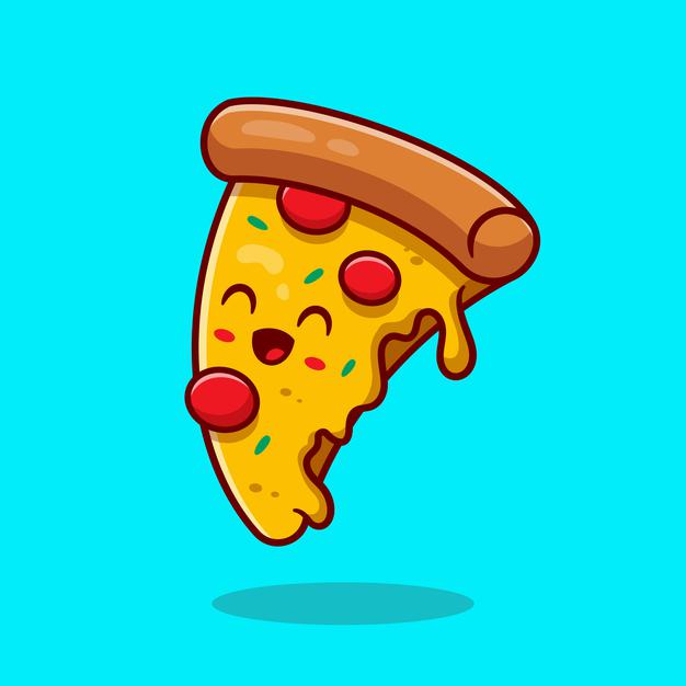 Free Vector | Cute pizza cartoon vector icon illustration. fast food ...