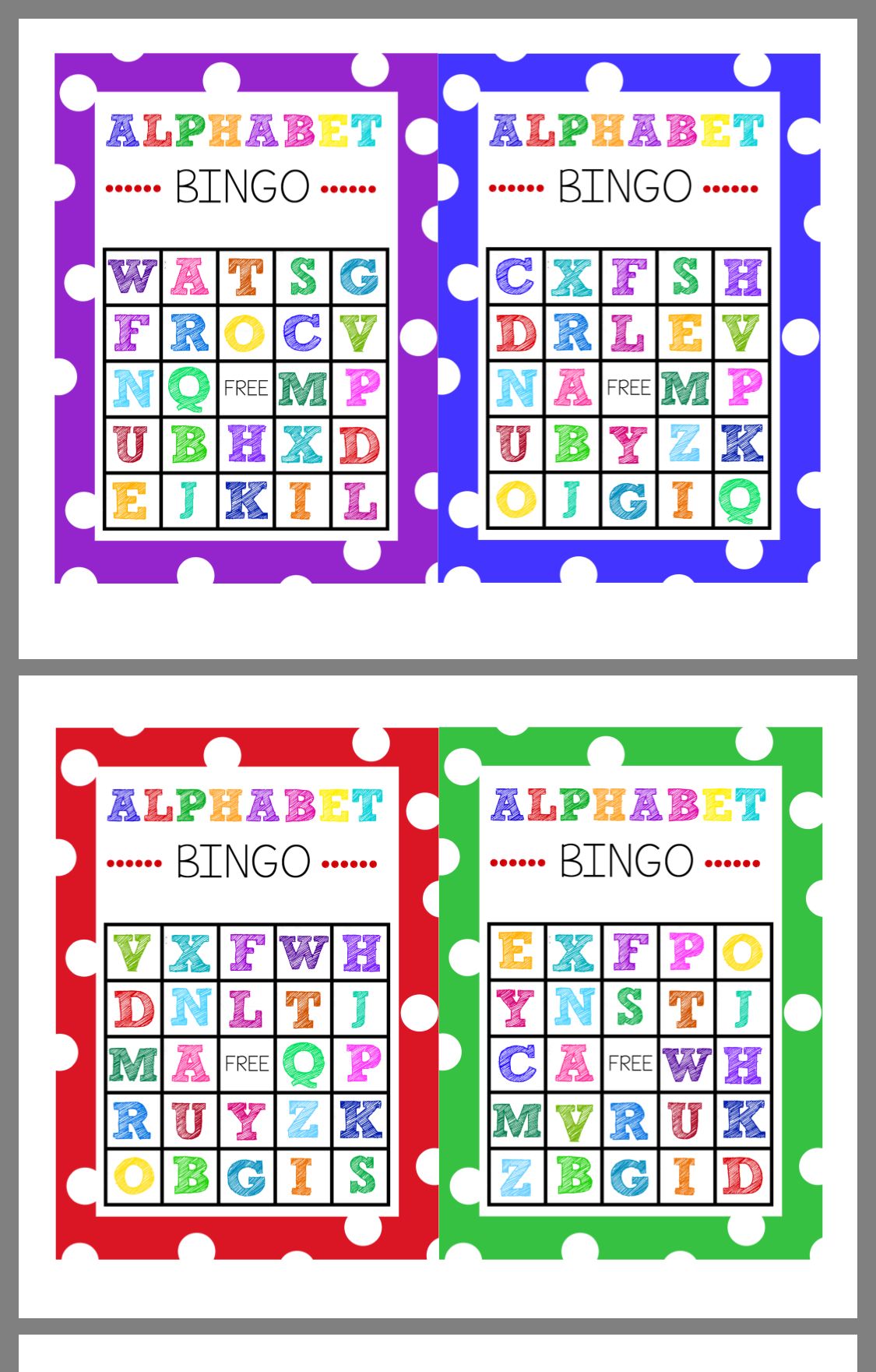 Letter Bingo Printable - Printable Word Searches