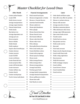 Planning a celebration of life checklist for easy organizing – Artofit