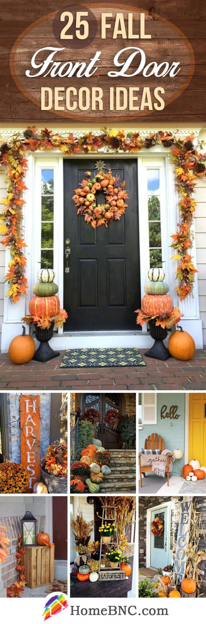 25 Adorable Fall Front Door Decor Ideas to Make a Fantastic First ...