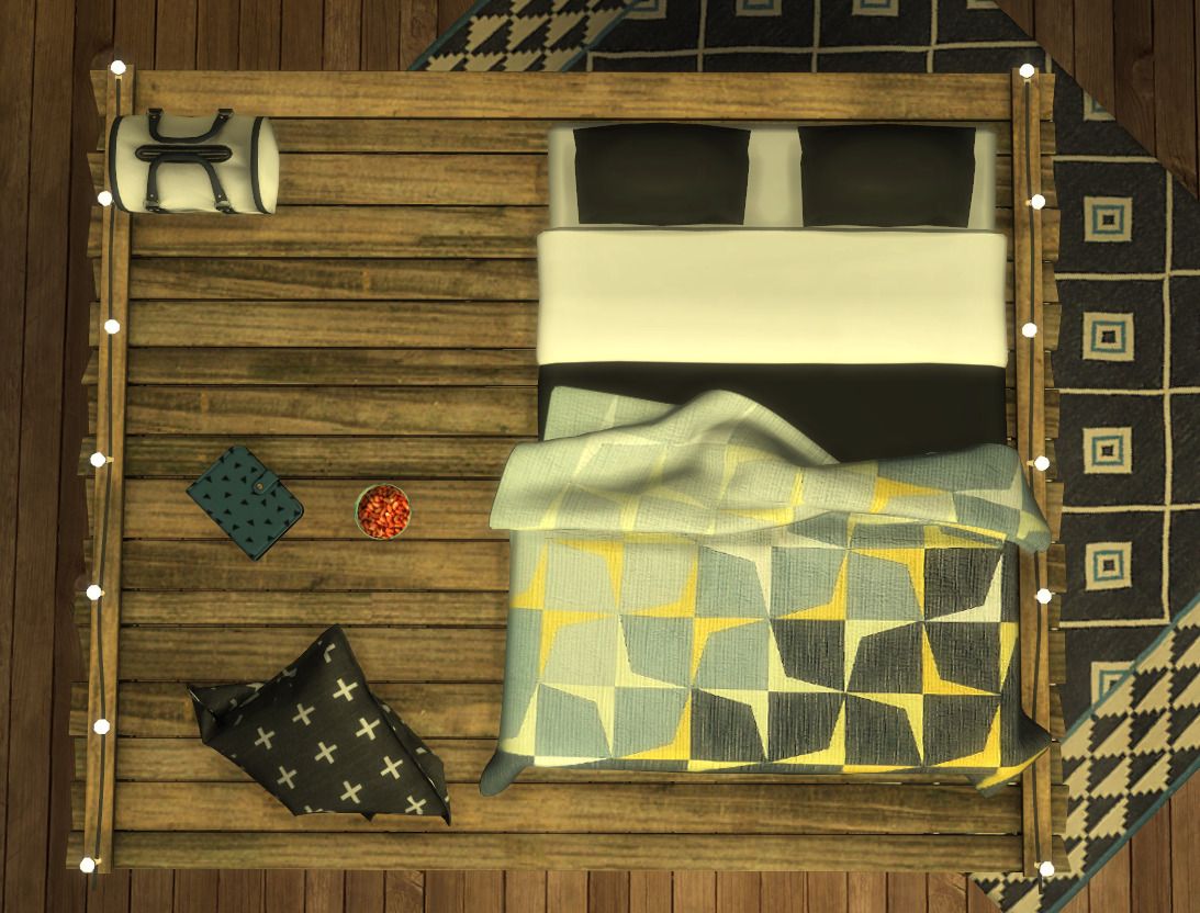 Sims 4 Pallet Bed CC