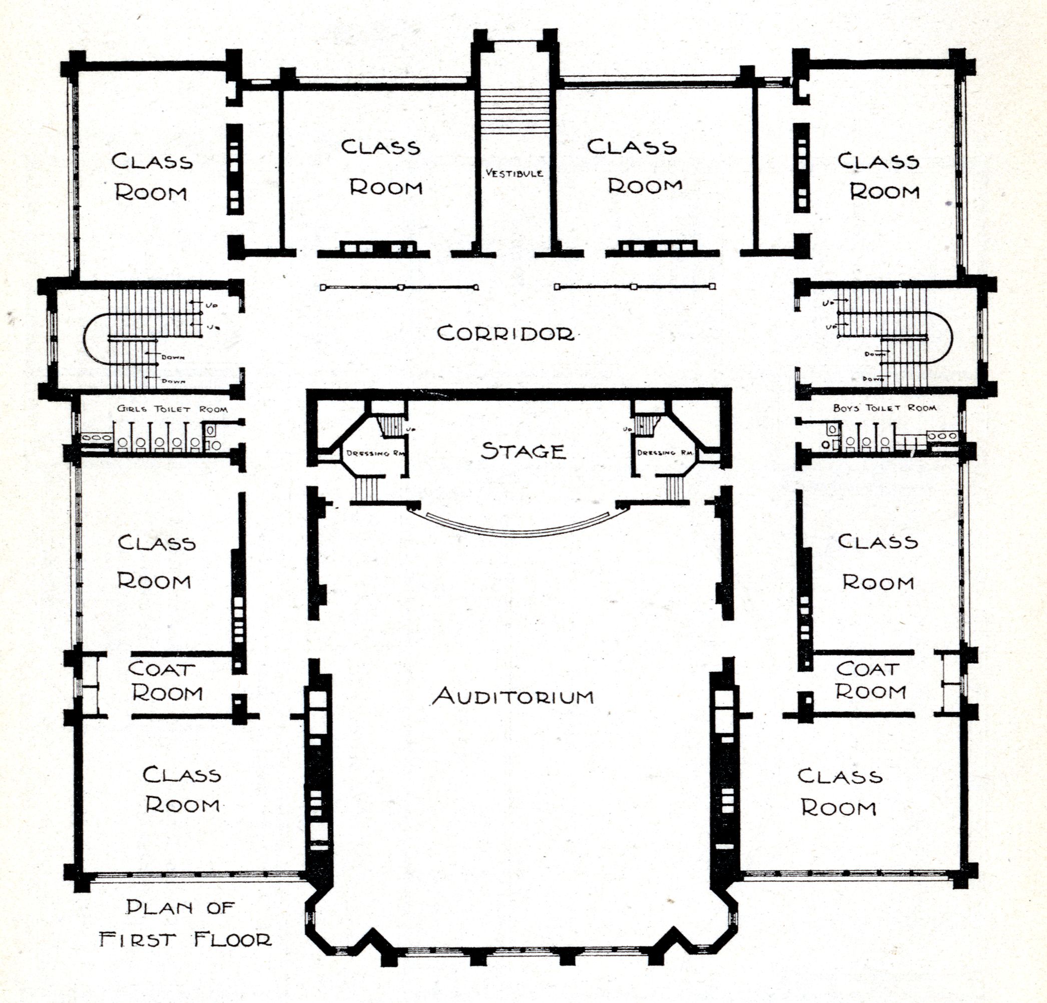 Daycare Floor Plans, School Floor Plan, School Plan, School Building ...