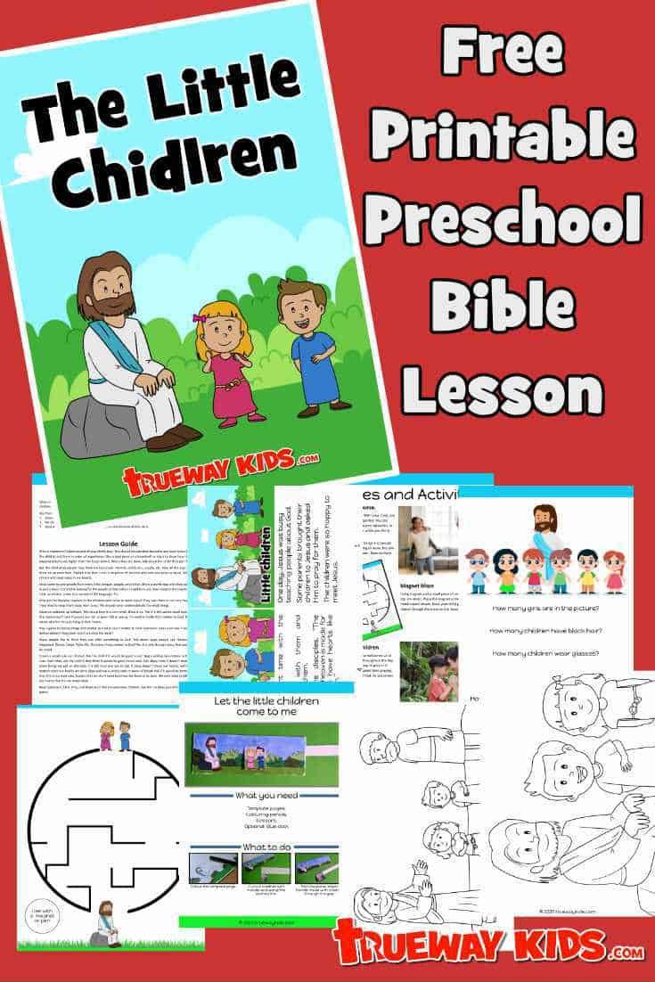 Jesus and the Little Children - Trueway Kids in 2021 | Preschool bible ...