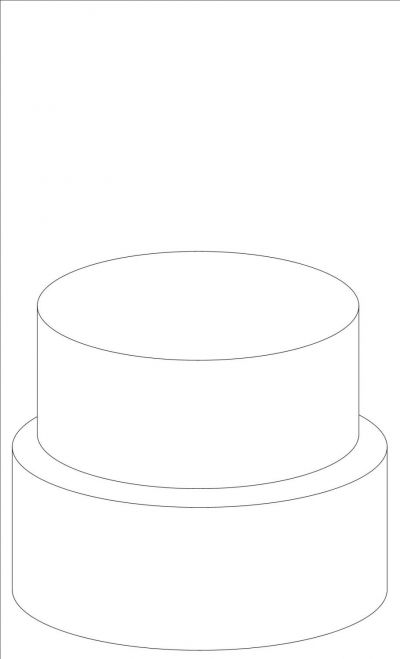 Round Tall 2 Tiers Cake Design