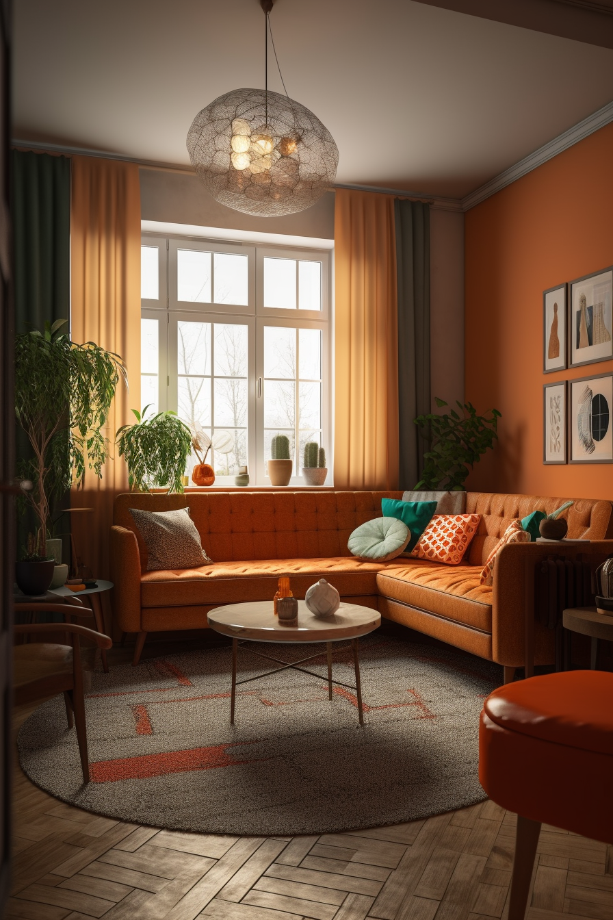 Bold and Beautiful: Embrace the Vibrancy of an Orange Couch in Your ...