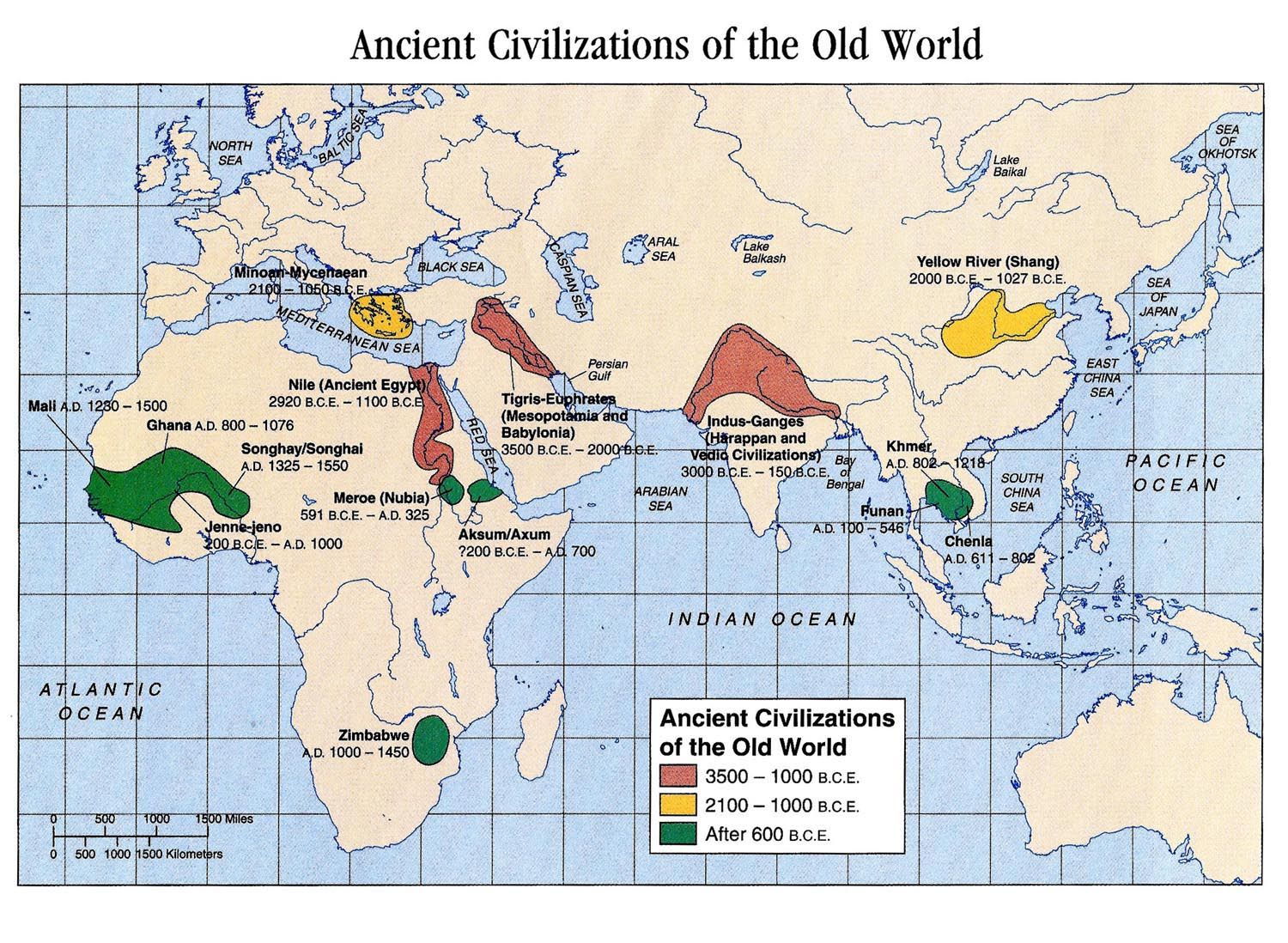 Map Of Ancient World Civilizations