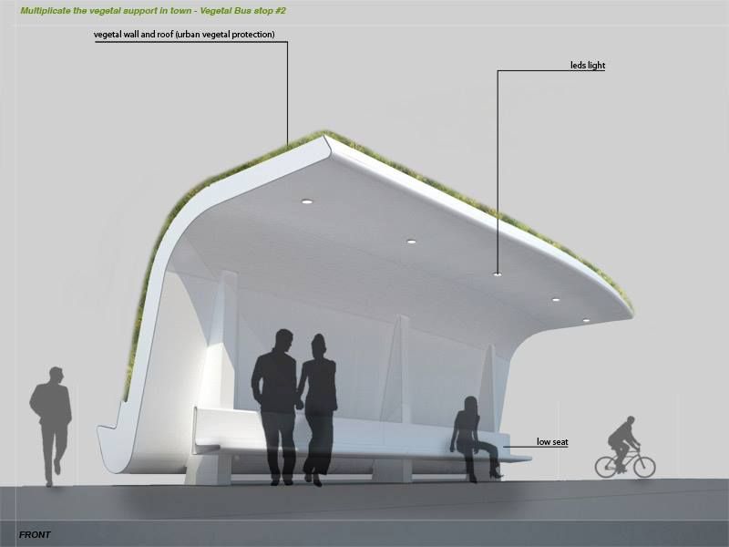 Green Waiting Shed (800×600) | Bus stop design, Bus stop, Urban design ...