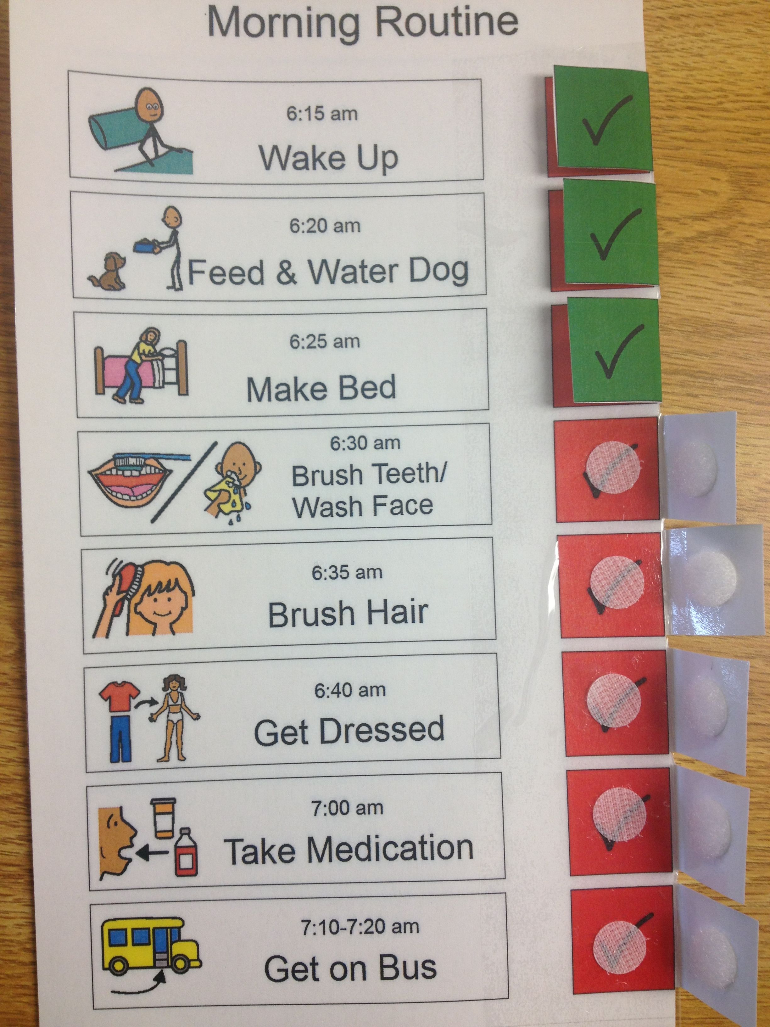 Morning Routine Visual Schedule Printable