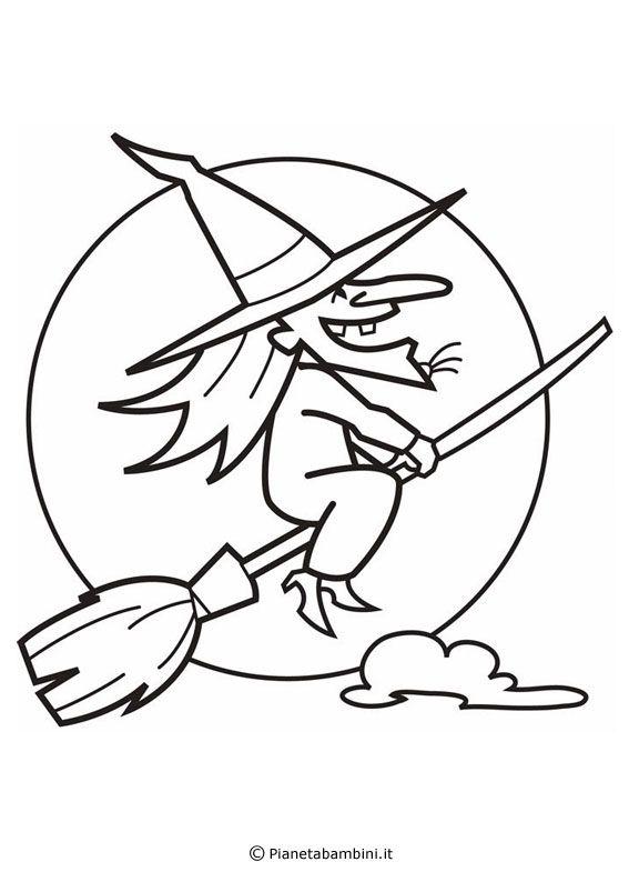 42 Disegni della Befana da Colorare | Disegni di halloween, Streghe di ...