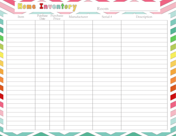 HOME INVENTORY - View & Print How many of you keep a home inventory ...