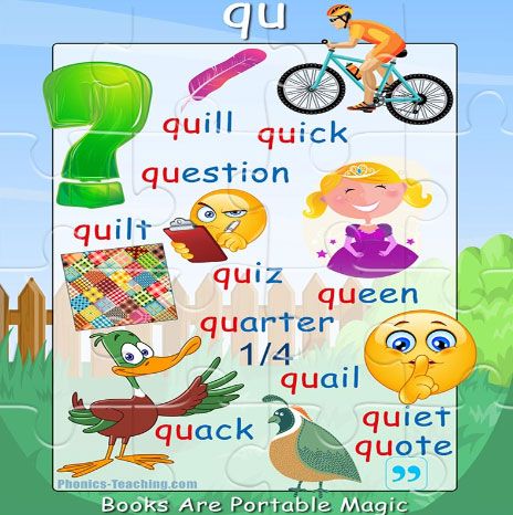 Phonics Puzzle - qu - FREE Online Puzzle for Desktop and Ipad - Ideal ...