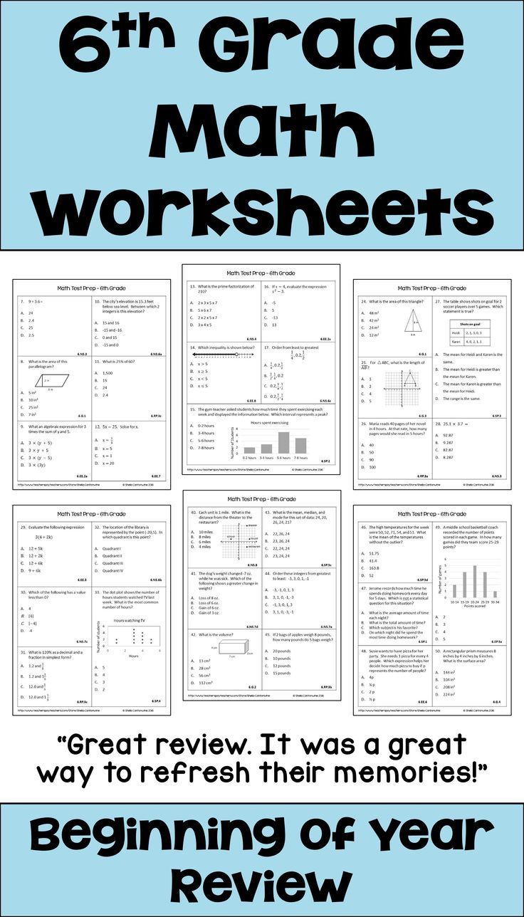 6th Grade Math Common Core