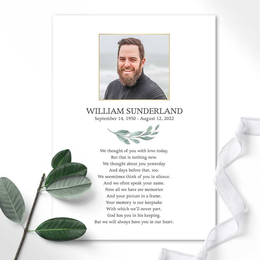 Funeral Service Card Template